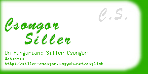 csongor siller business card